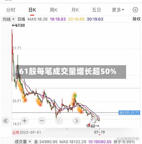 61股每笔成交量增长超50%