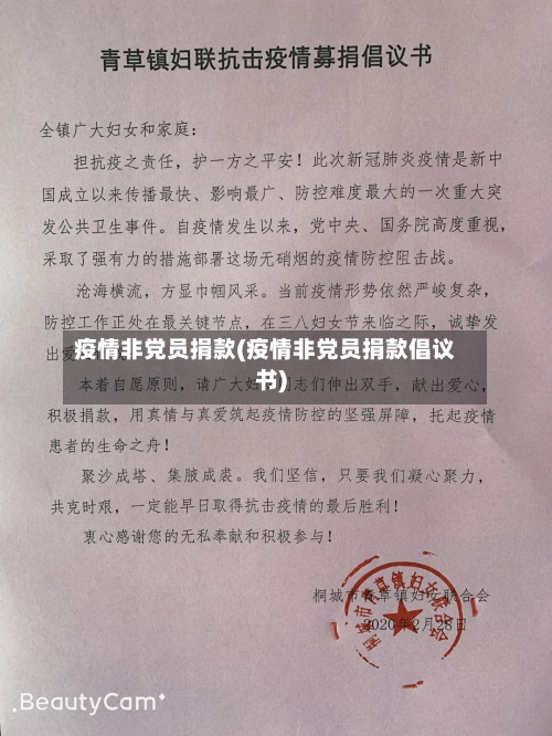 疫情非党员捐款(疫情非党员捐款倡议书)-第3张图片