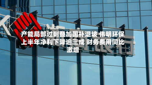 产能局部过剩叠加国补退坡 伟明环保上半年净利下降逾三成 财务费用同比激增